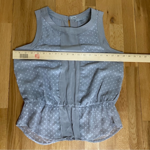 Daniel Rainn Gray Sleeveless Polka Dot Blouse - Picture 7 of 8